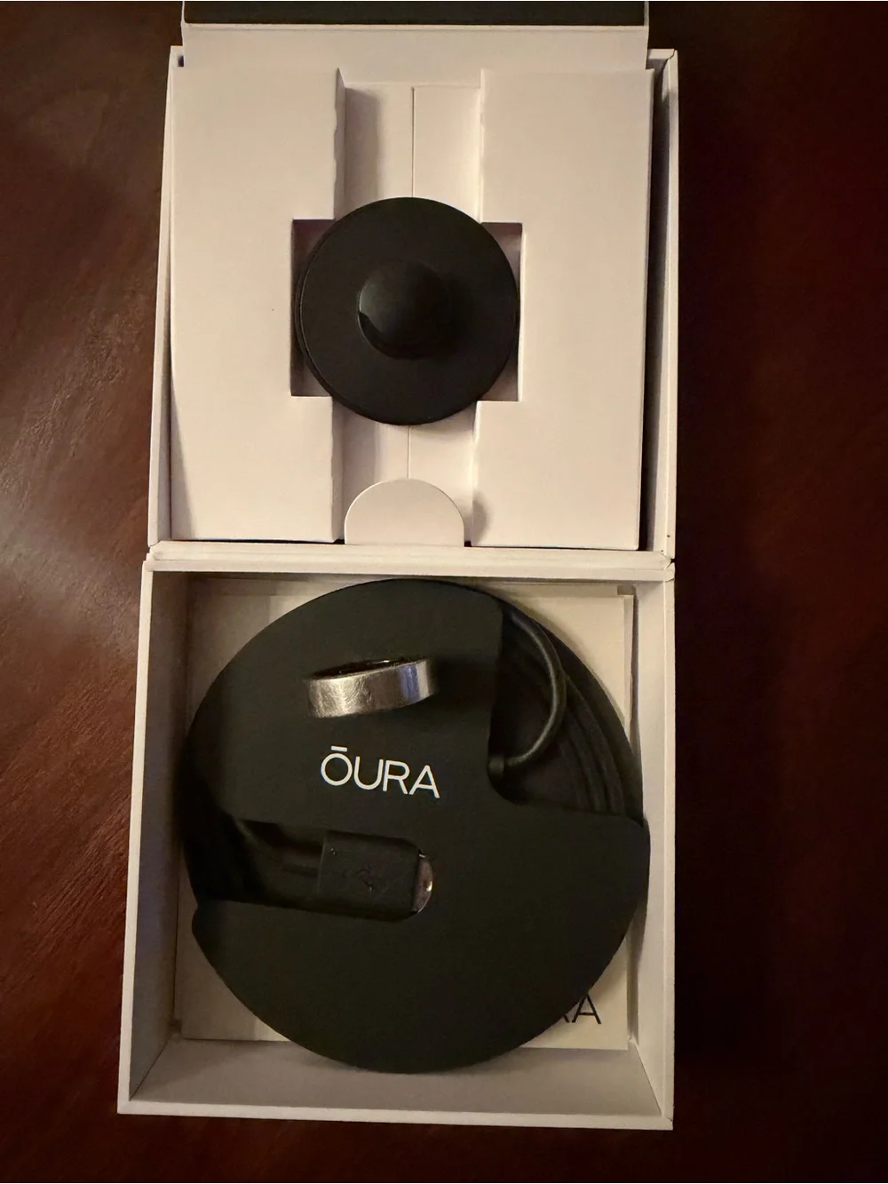 Oura Black Magnetic Ring Charger with Cable